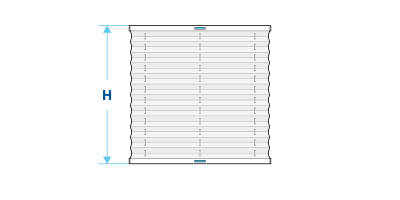 H&ouml;henkennzeichnung Plissee