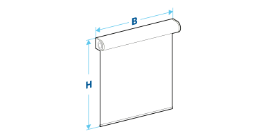 Breiten- und H&ouml;henkennzeichnung Rollo