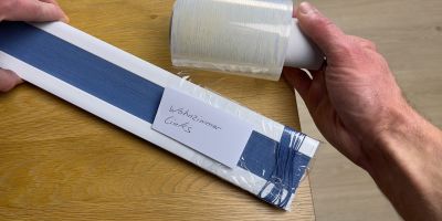 Stretchfolie an Plissee